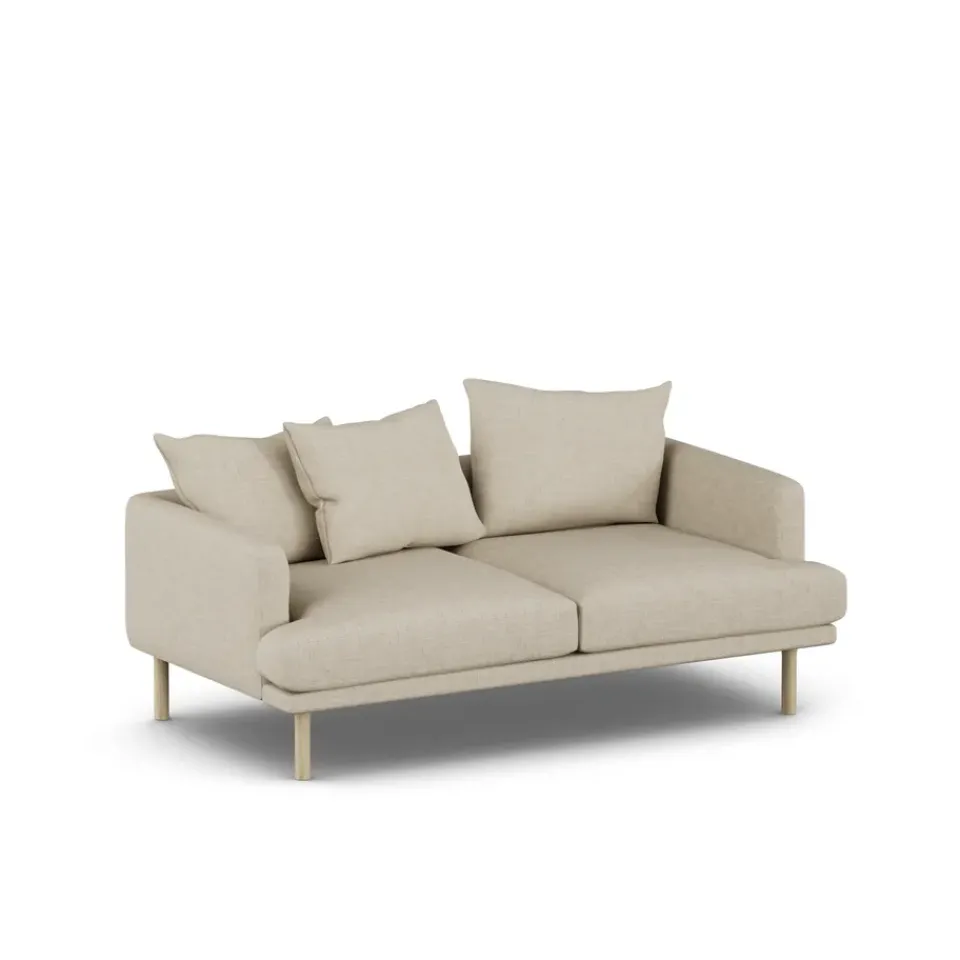 1898 Sofas*Sjövik sofa, Bern 0341-white-oiled oak, 2,5-seater Beige