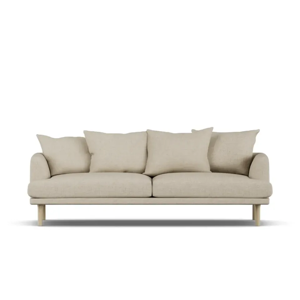 1898 Sofas*Sjövik sofa, Bern 0341-white-oiled oak, 3-seater Beige
