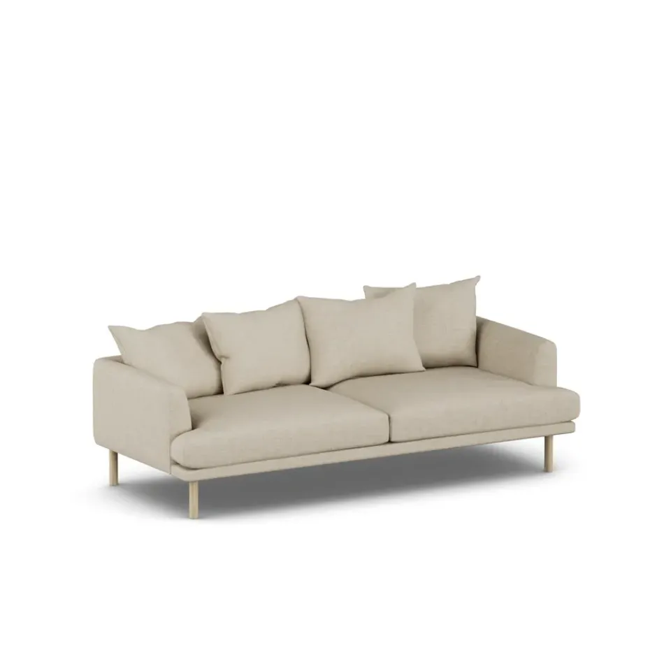 1898 Sofas*Sjövik sofa, Bern 0341-white-oiled oak, 3-seater Beige