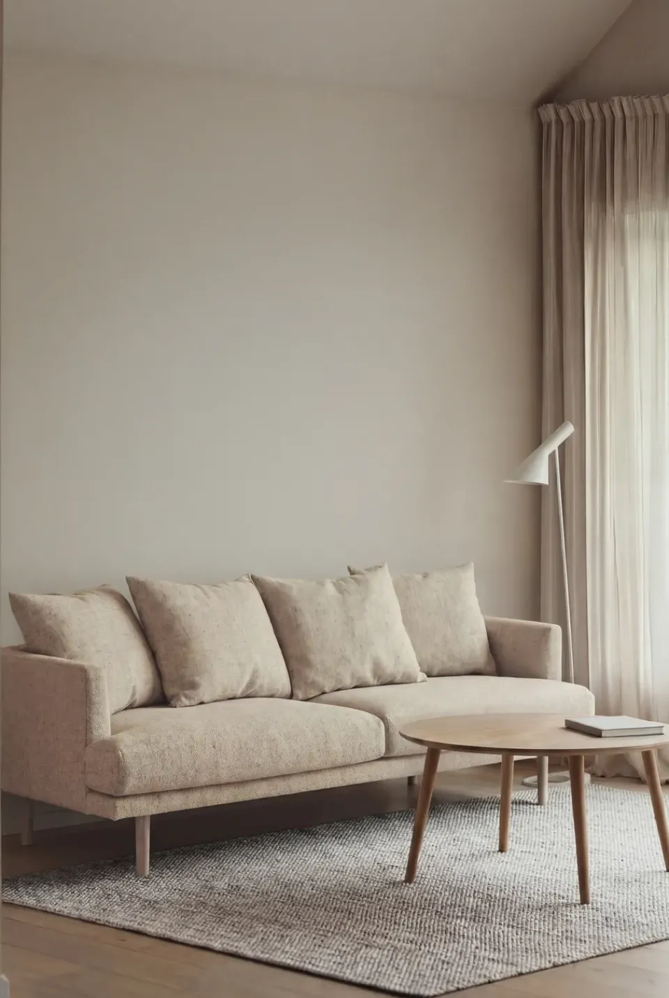 1898 Sofas*Sjövik sofa, Bern 0341-white-oiled oak, 3-seater Beige