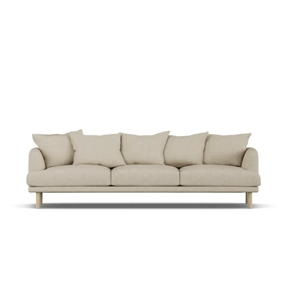 1898 Sofas*Sjövik sofa, Bern 0341-white-oiled oak, 3,5-seater Beige