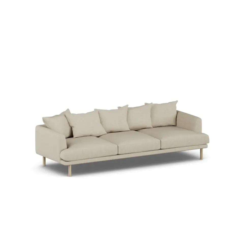 1898 Sofas*Sjövik sofa, Bern 0341-white-oiled oak, 3,5-seater Beige