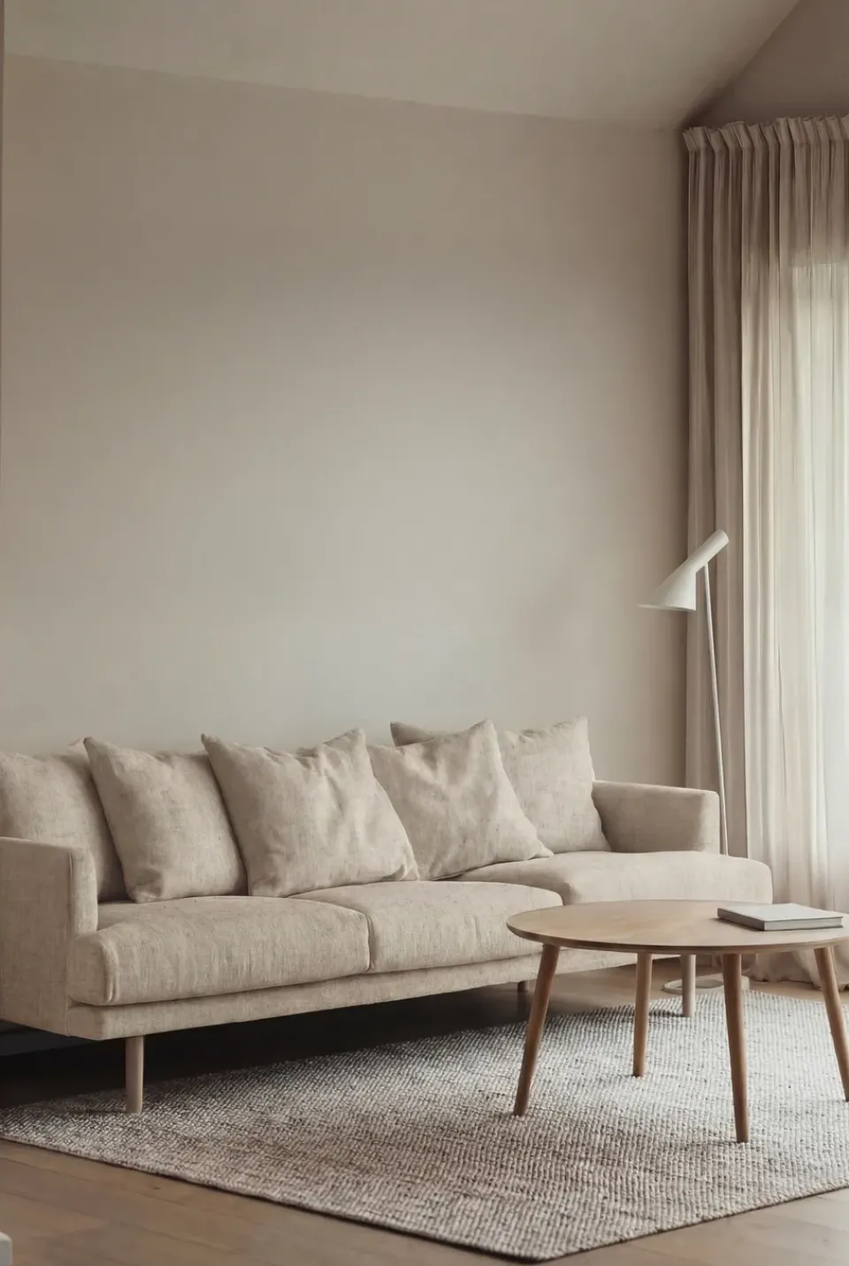 1898 Sofas*Sjövik sofa, Bern 0341-white-oiled oak, 3,5-seater Beige