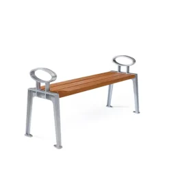 Byarums bruk Garden Sofas & Garden Benches*Skillinge bench, Oak oil, raw aluminum stand Beige