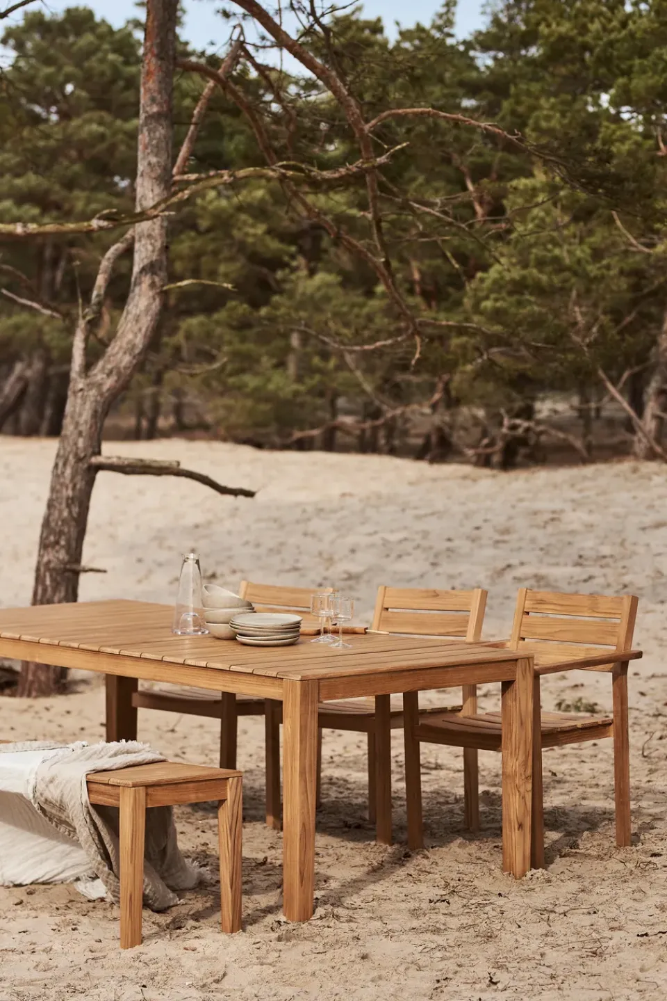1898 Table For Outdoor Use*Sköndal dining table 220x95x76 cm, Teak Brown