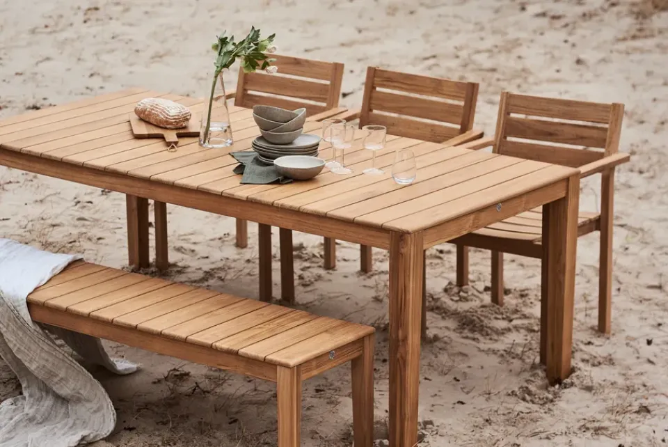 1898 Table For Outdoor Use*Sköndal dining table 220x95x76 cm, Teak Brown