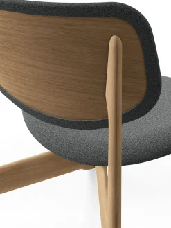 Tom Dixon Armchairs & Footstools|Chairs*Slab lounge chair upholstered seat, Natural brushed oak-Hallingdal 0130 mid Grey