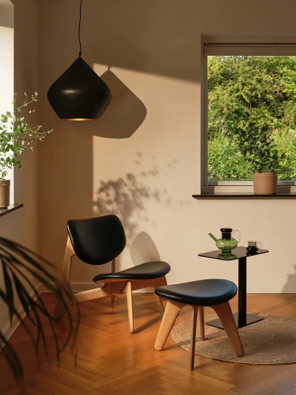 Tom Dixon Armchairs & Footstools|Chairs*Slab lounge chair upholstered seat, Natural oak-black leather BrownBlack