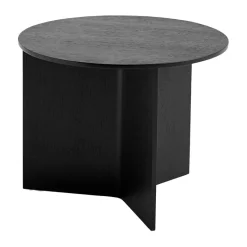 HAY Coffee Tables*Slit coffee table Ø45 cm, lacquered oak Black