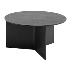 HAY Coffee Tables*Slit coffee table Ø65 cm, lacquered oak Black