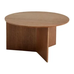 HAY Coffee Tables*Slit coffee table Ø65 cm, Lacquered walnut Brown