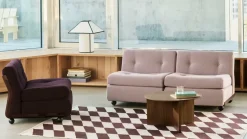 HAY Coffee Tables*Slit coffee table Ø65 cm, Lacquered walnut Brown