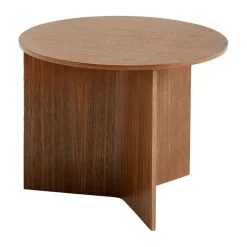 HAY Coffee Tables*Slit coffee table Ø45 cm, Lacquered walnut Brown