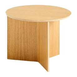 HAY Coffee Tables*Slit coffee table Ø45 cm, Lacquered oak Brown