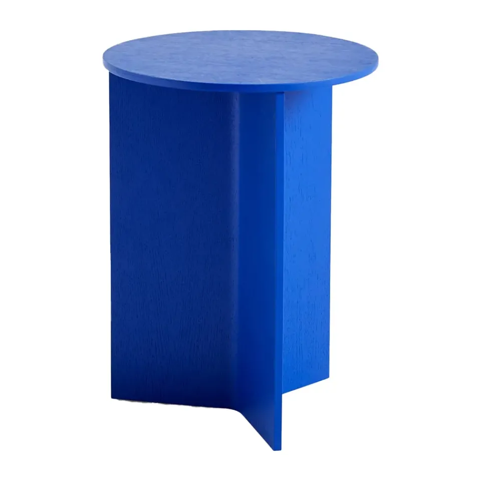 HAY Side Tables*Slit high side table Ø35 cm, Vivid blue Brown