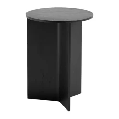 HAY Side Tables*Slit high side table Ø35 cm, lacquered oak Black