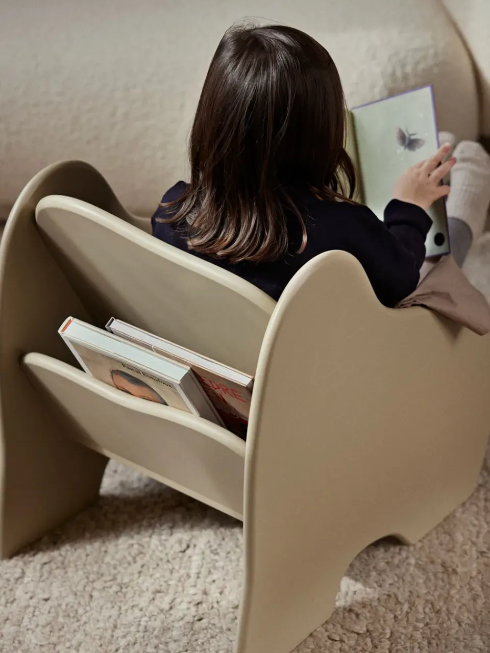 Ferm Living Children's Chairs|Children's Chairs*Slope lounge chair, Cashmere Beige