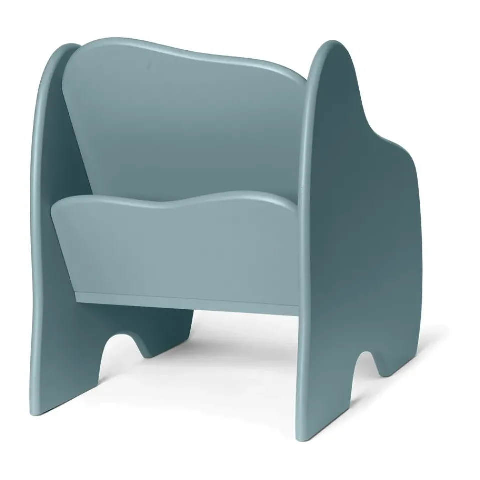 Ferm Living Children's Chairs|Children's Chairs*Slope lounge chair, Storm Blue