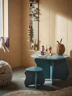 Ferm Living Children's Chairs|Children's Chairs*Slope stool, Storm Blue