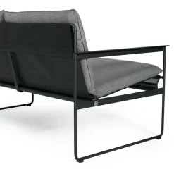 SMD Design Garden Sofas & Garden Benches|Balcony Furniture*Slow 2-seat sofa, Sunbrella -black steel stand Grey