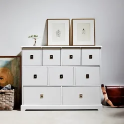 Mavis Dressers & Drawer Units*Smögen chest of drawers, , 4 drawers, chrome White