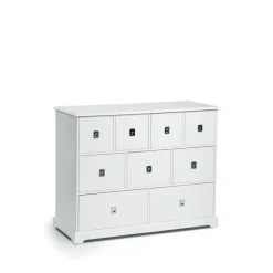 Mavis Dressers & Drawer Units*Smögen chest of drawers, , 9 drawers, chrome White