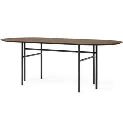 Audo Copenhagen Dining Tables*Snaregade table oval, Black-dark stained oak BlackBrown