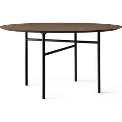 Audo Copenhagen Dining Tables*Snaregade table round, Black-dark stained oak. Ø138 cm BlackBrown