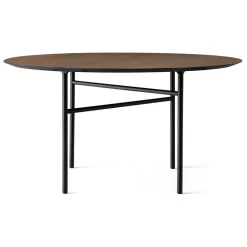 Audo Copenhagen Dining Tables*Snaregade table round, Black-dark stained oak. Ø138 cm BlackBrown