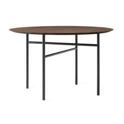 Audo Copenhagen Dining Tables*Snaregade table round, Black-dark stained oak. Ø120 cm BlackBrown
