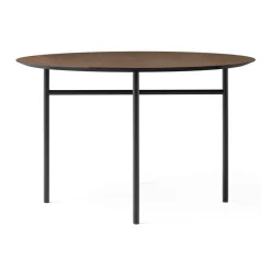 Audo Copenhagen Dining Tables*Snaregade table round, Black-dark stained oak. Ø120 cm BlackBrown