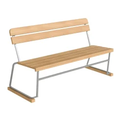 Grythyttan Stålmöbler Garden Sofas & Garden Benches*Sofa 3, Oiled oak–hot-dip galvanized frame RedSilver-coloured