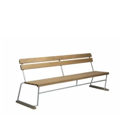 Grythyttan Stålmöbler Garden Sofas & Garden Benches|Outdoor Lounge Furniture*Soffa 5 sofa, Oak oil-hot-dip galvanized stand Beige