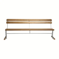Grythyttan Stålmöbler Garden Sofas & Garden Benches|Outdoor Lounge Furniture*Soffa 5 sofa, Teak-hot-dip galvanized stand Brown