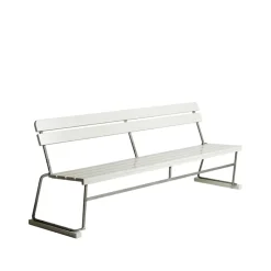 Grythyttan Stålmöbler Garden Sofas & Garden Benches|Outdoor Lounge Furniture*Soffa 5 sofa, lacquer oak-hot-dip galvanized stand White