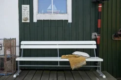 Grythyttan Stålmöbler Garden Sofas & Garden Benches|Outdoor Lounge Furniture*Soffa 5 sofa, lacquer oak-hot-dip galvanized stand White