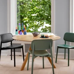 HAY Chairs*Soft Edge 60 chair, Dusty -oak frame Green