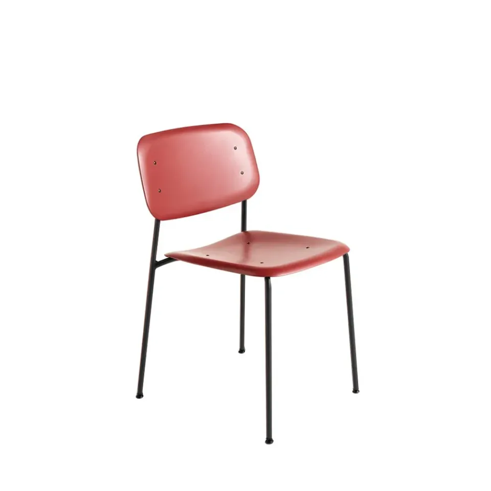 HAY Chairs*Soft Edge 45 chair, Fall , black steel frame Red