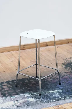 HAY Bar Stools*Soft Edge 85 Low bar stool, -chrome frame White