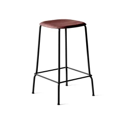 HAY Bar Stools*Soft Edge 30 Low bar stool, Fall , black steel frame Red