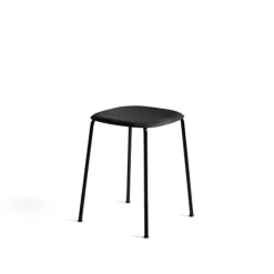 HAY Stools*Soft Edge 70 stool, oak- steel frame Black