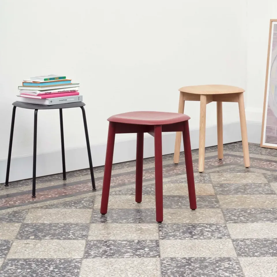 HAY Stools*Soft Edge 72 stool, oak- oak frame Black