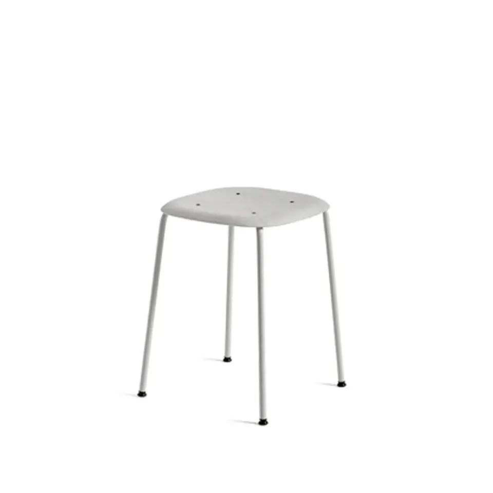 HAY Stools*Soft Edge 70 stool, Soft -soft steel frame Grey