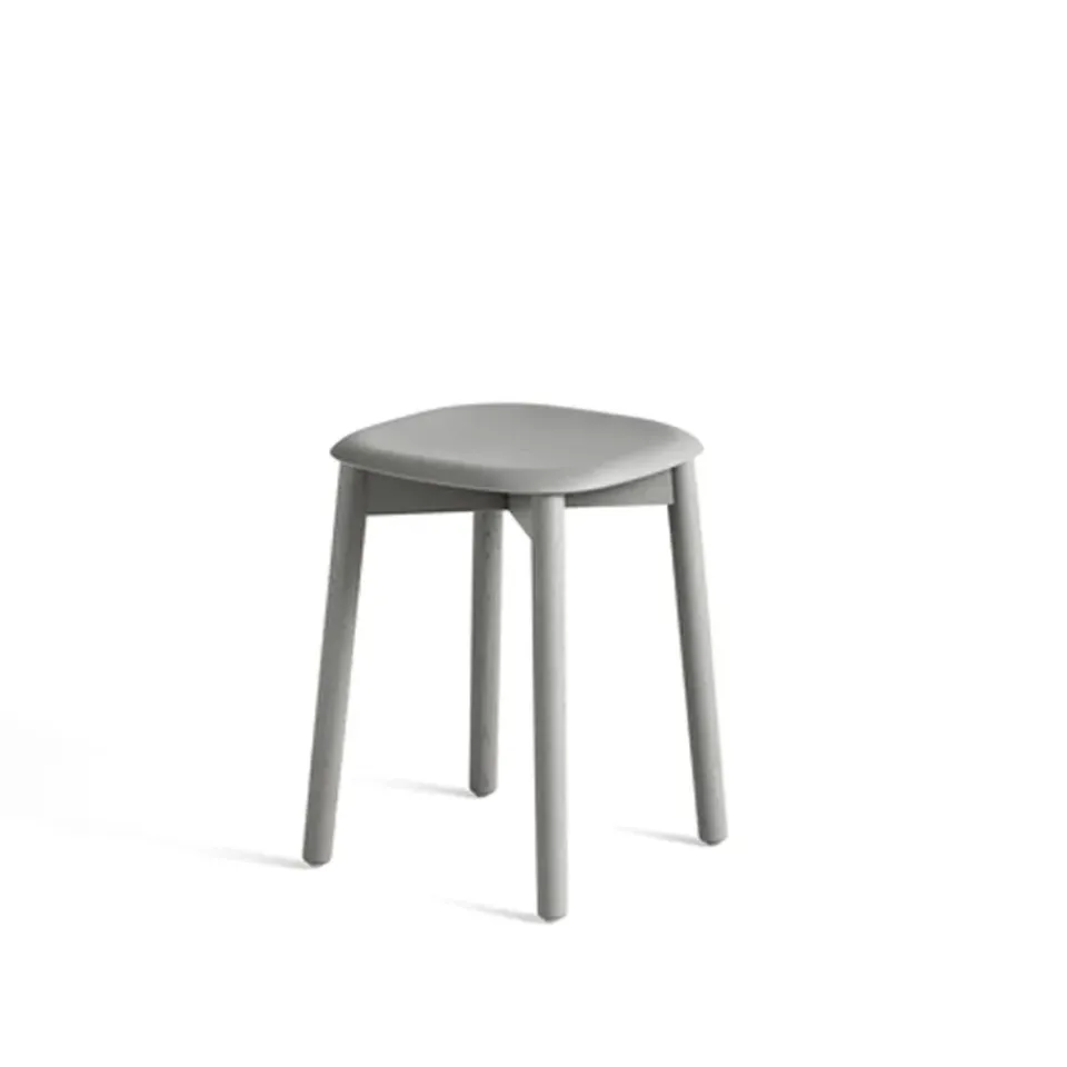 HAY Stools*Soft Edge 72 stool, Soft -soft oak frame Grey