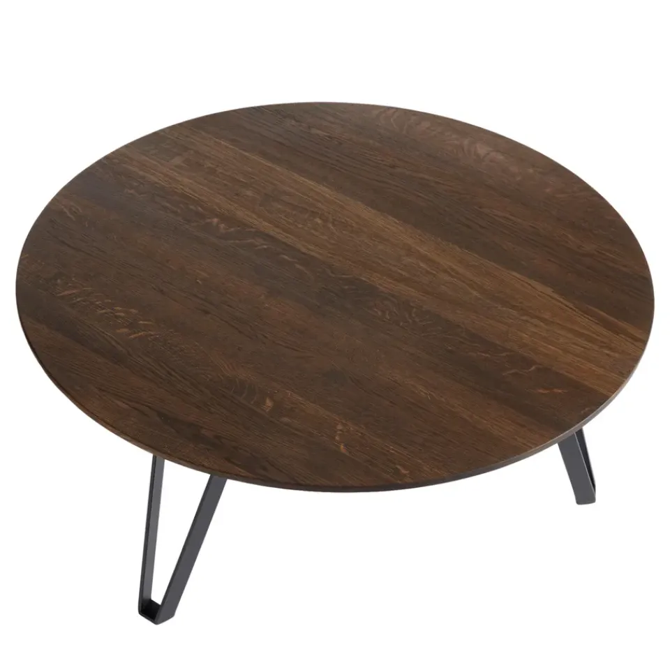 MUUBS Coffee Tables*Space coffee table Ø90 cm, Smoked oak Brown