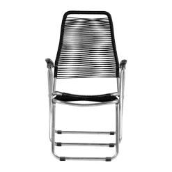 Fiam Seating*Spaghetti sun lounger with footrest, Black