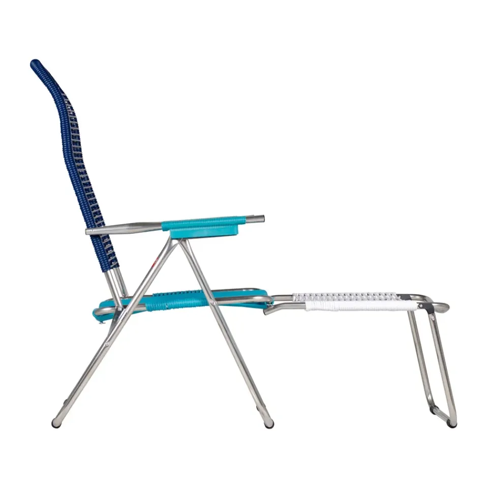 Fiam Seating*Spaghetti sun lounger with footrest, Multi-blue BlueMulti