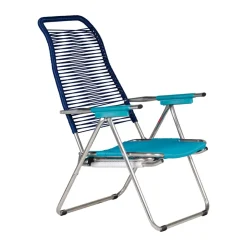 Fiam Seating*Spaghetti sun lounger with footrest, Multi-blue BlueMulti