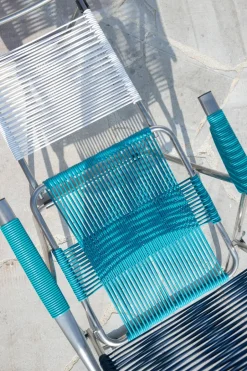 Fiam Seating*Spaghetti sun lounger with footrest, Multi-blue BlueMulti
