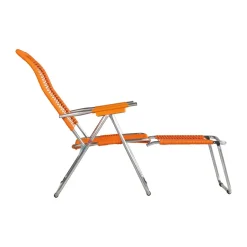 Fiam Seating*Spaghetti sun lounger with footrest, Orange